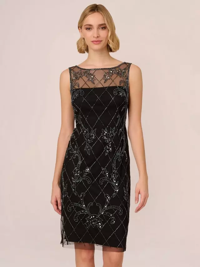 

Платье Adrianna Papell Studio Beaded Sheath, цвет black/gunmetal