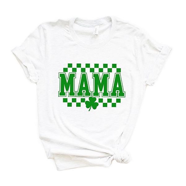 

Футболка с принтом в клетку и клевером Mama Simply Sage Market, White, Белый, Футболка с принтом в клетку и клевером Mama Simply Sage Market, White