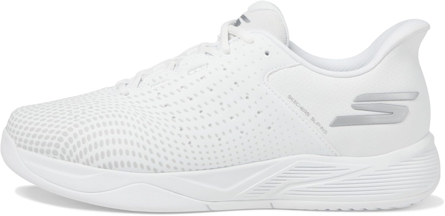 Мужские кроссовки Skechers Viper Court Reload с легким надеванием без рук, белый — фото 4