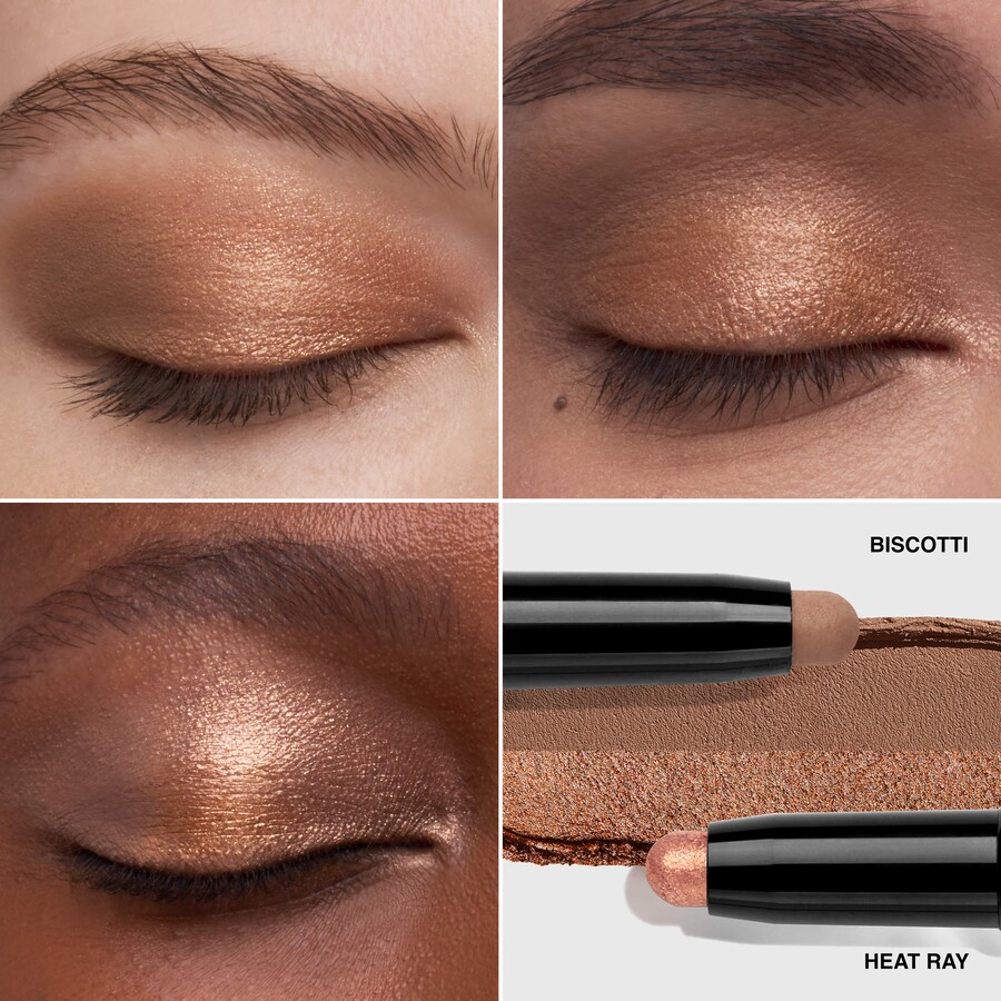 Двусторонний стойкий водостойкий кремовый карандаш для теней Bobbi Brown, 0.0564 oz/1.6 g, Heat Ray /Biscotti — фото 3