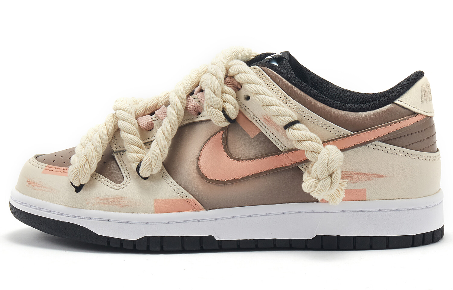 

Кроссовки Nike Dunk Skateboard Shoes Women's Low-Top Yellow, Pink, Brown