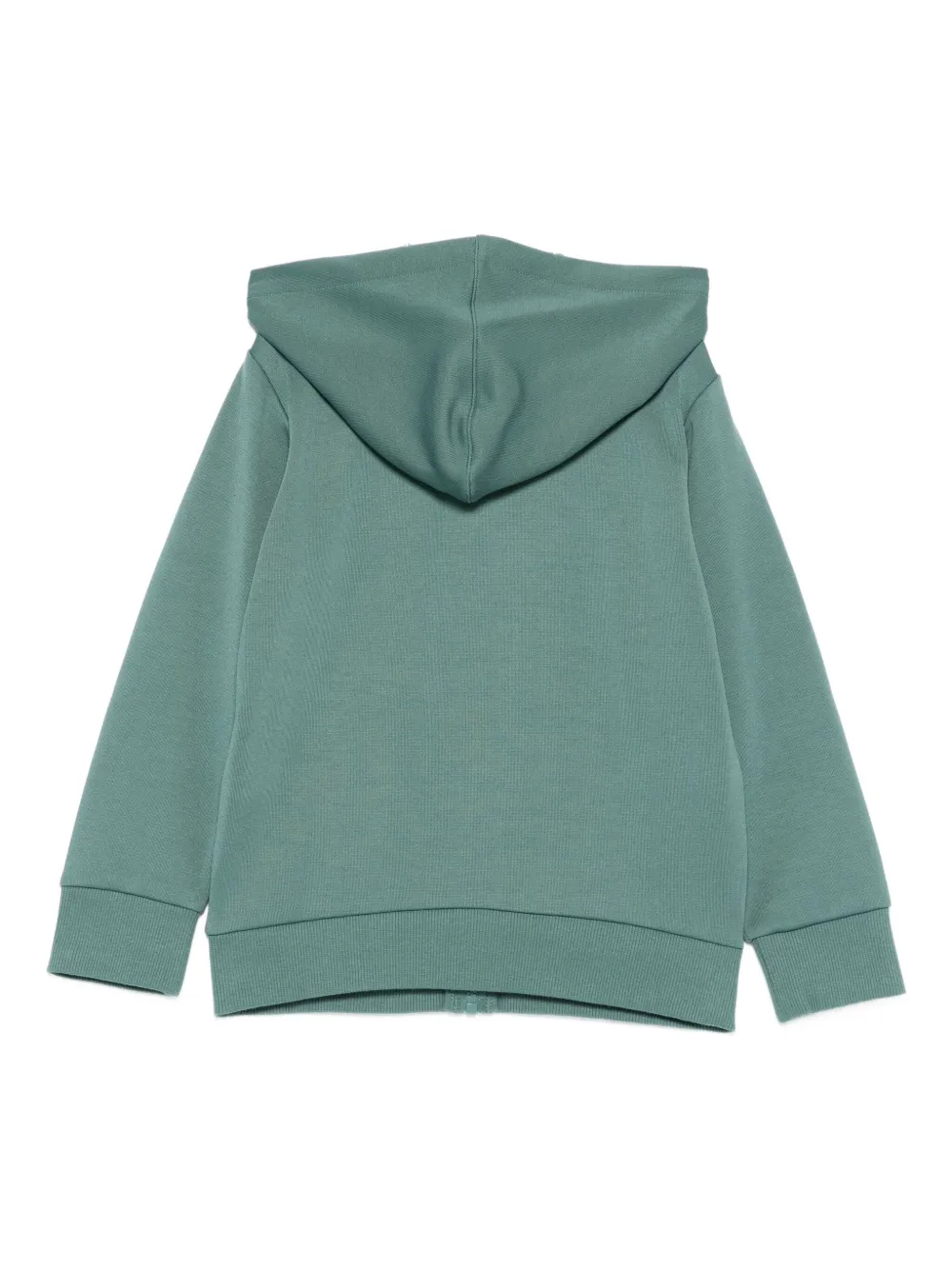Толстовка на молнии с капюшоном и логотипом Emporio Armani Kids, зеленый — фото 2