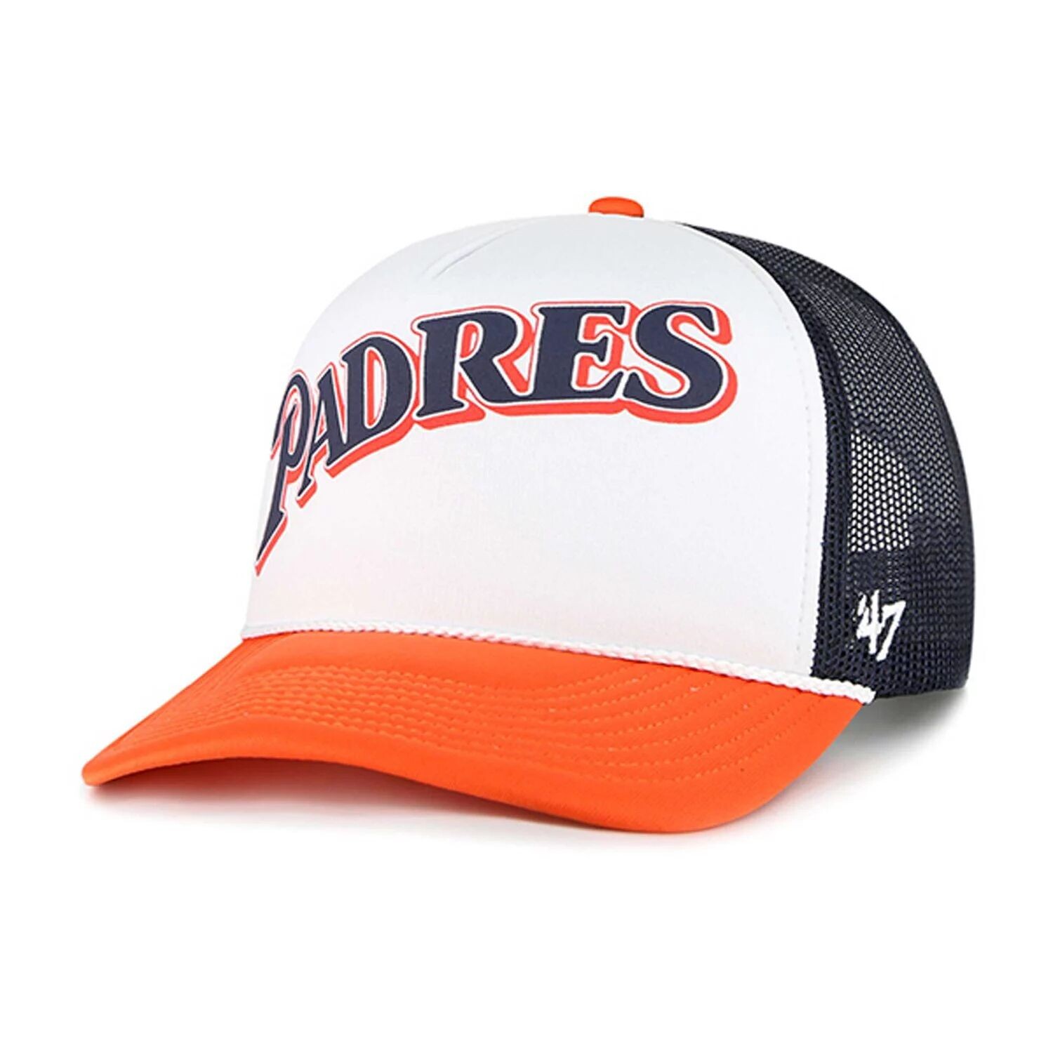 

Мужская белая кепка San Diego Padres из пенопласта '47 с надписью Trucker Snapback