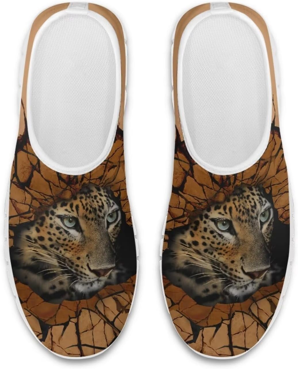 

Мужские повседневные слипоны, комфортная обувь для путешествий и прогулок, легкие, нескользящие, для активного отдыха и спорта, кроссовки для бега, размеры США 5-14 Qoiuvncy, Rock Leopard