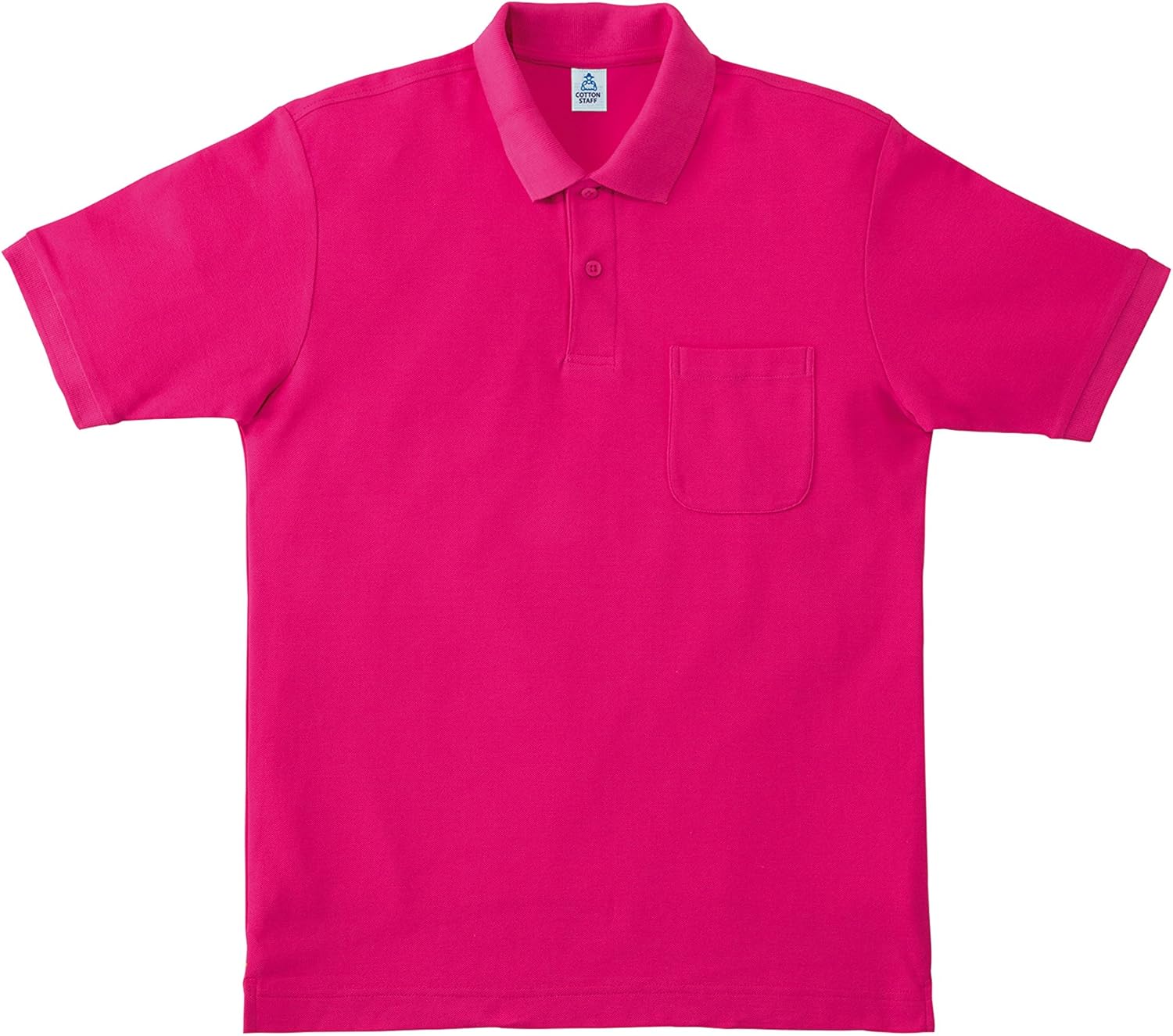 

Мужская поло-рубашка Cotton STAFF MS3114 CVC Pique Dry с карманами Lifemax, розовый