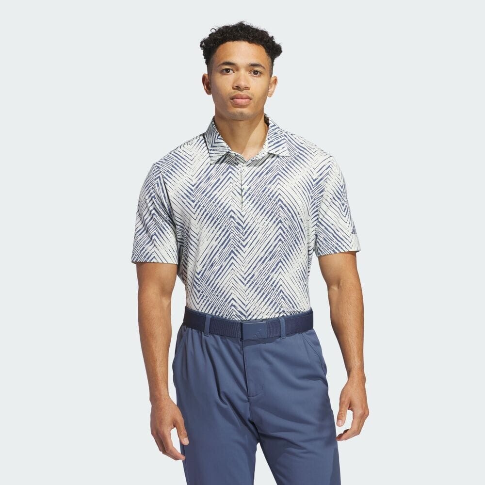 

Поло Adidas Herringbone-like stretch dry polo, цвет Crystal Jade/Pre-Loved Ink