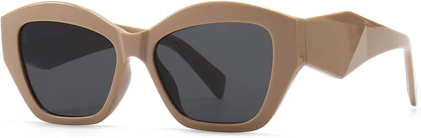 

Модные солнцезащитные очки «кошачий глаз» класса люкс для женщин и мужчин, ретро-очки для активного отдыха, солнцезащитные очки с защитой от УФ-излучения UV400 TYUVIVO, Coffee Grey