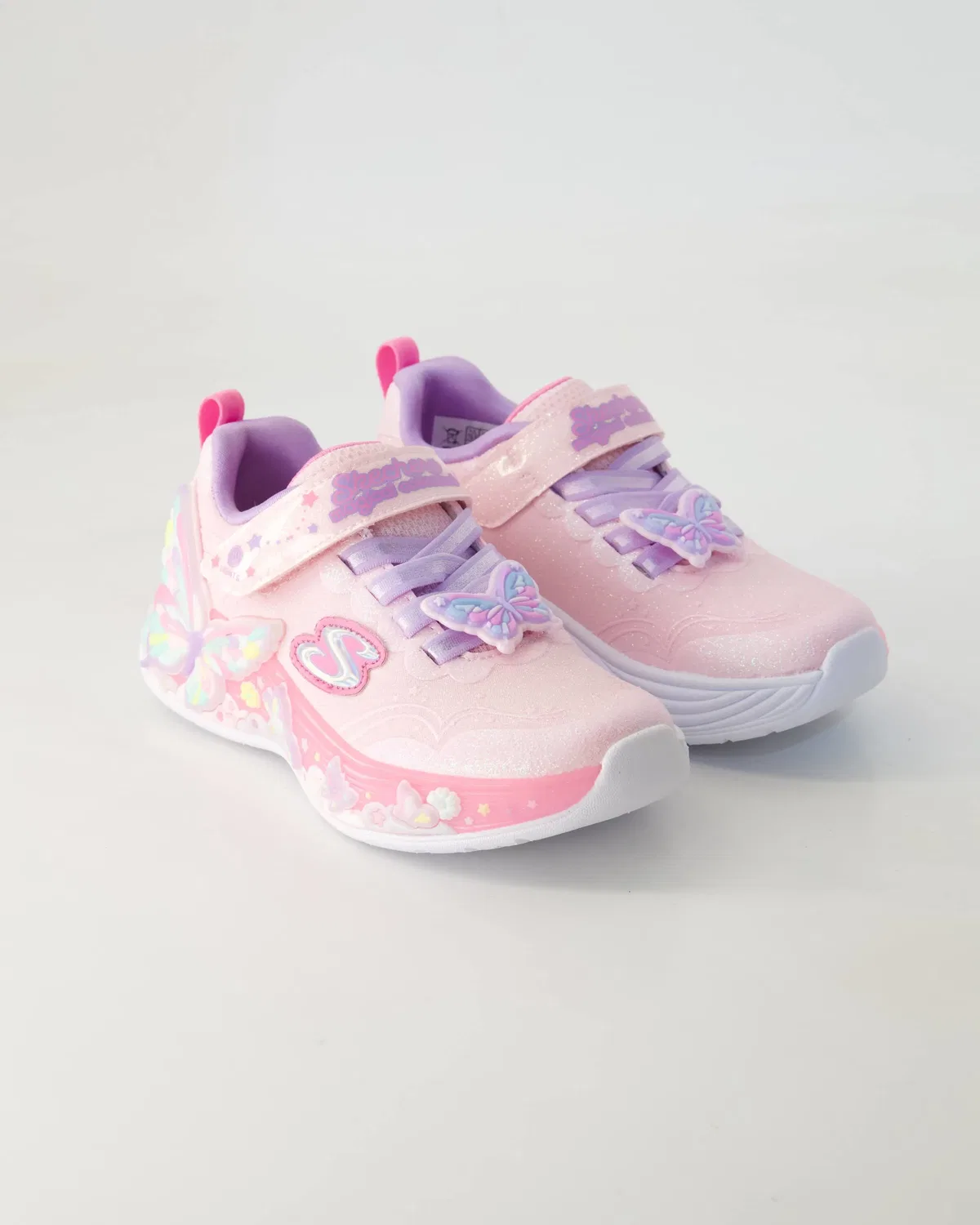 Кроссовки детские со светом Skechers, розовый