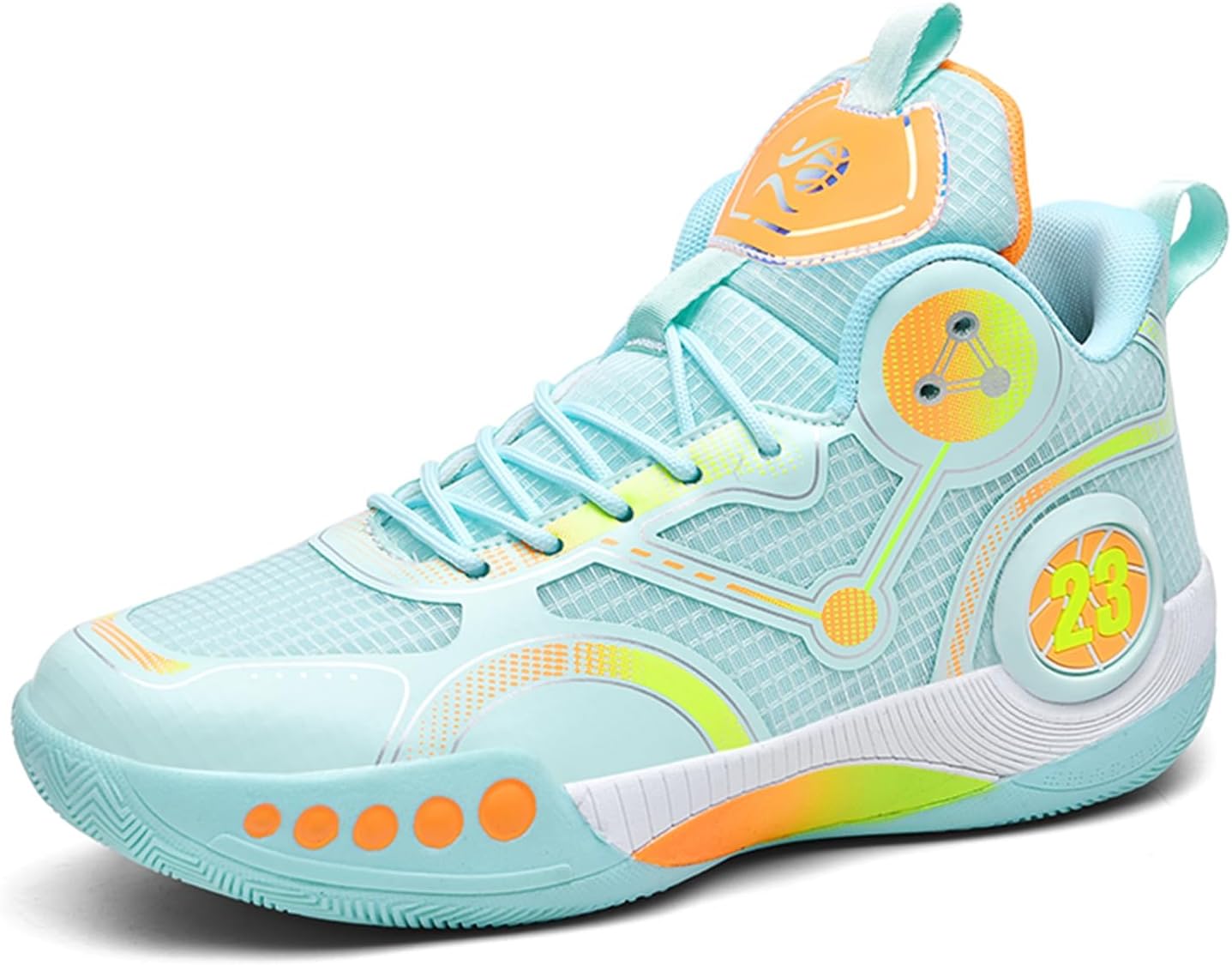 

Мужские стильные баскетбольные кроссовки средней высоты, противоскользящие, легкие, амортизирующие, дышащие, на шнуровке, повседневные спортивные кроссовки, подходят для бега, ходьбы и занятий в зале Qaoterod, зеленый