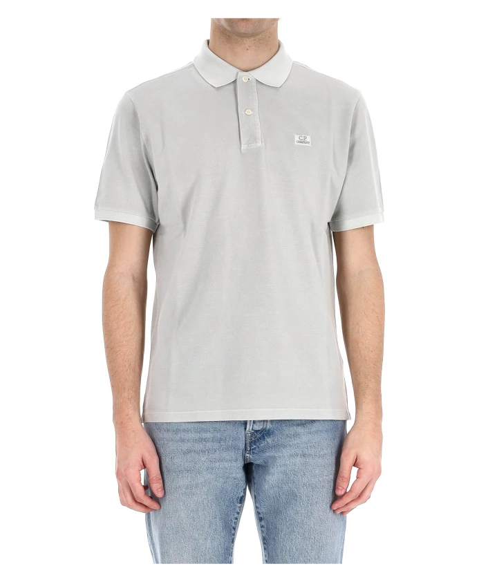 

Зеленая рубашка поло, премиальный вид C.P. Company, синий