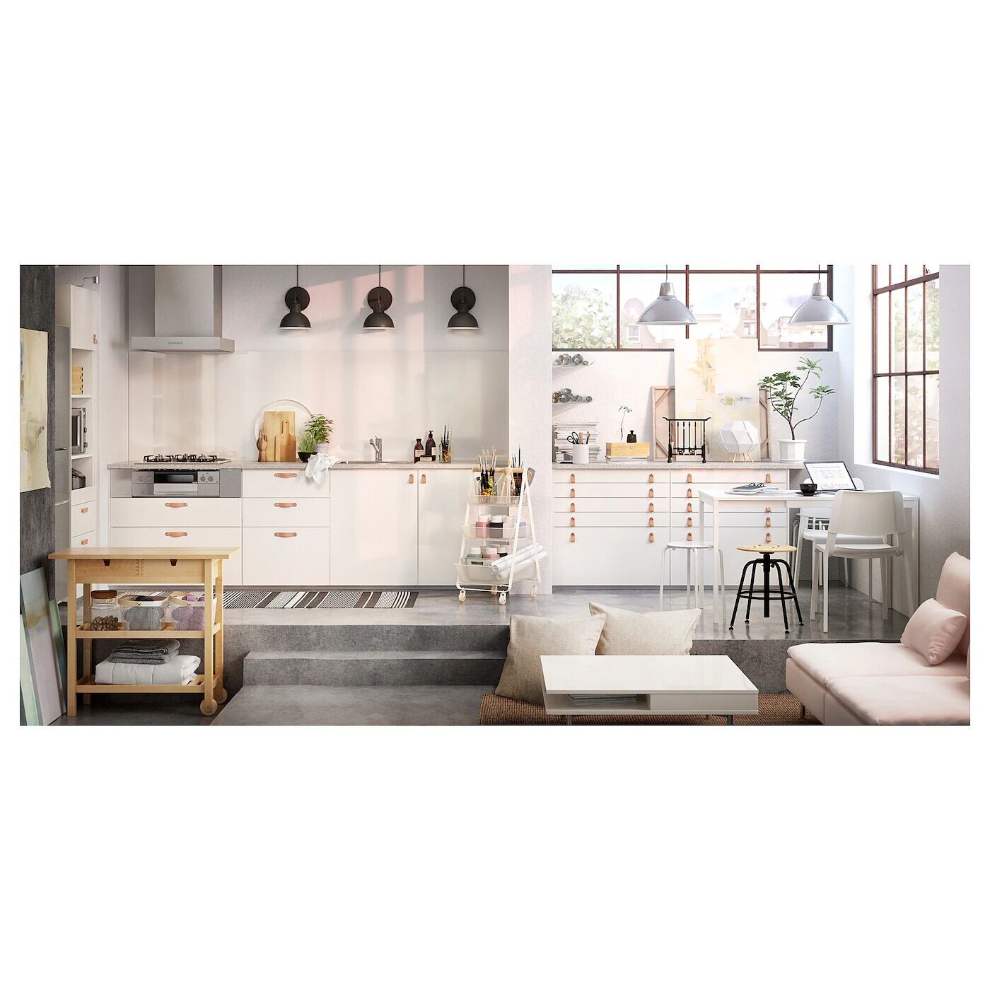 Сервировочная тележка, берёза, 100х43 см, FÖRHÖJA IKEA — фото 3