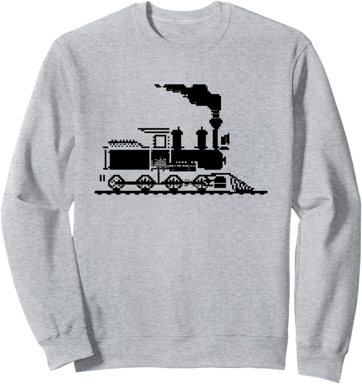 

Толстовка с изображением паровоза и пиксельного поезда Funny Train Lover Shirts And Gifts, серый