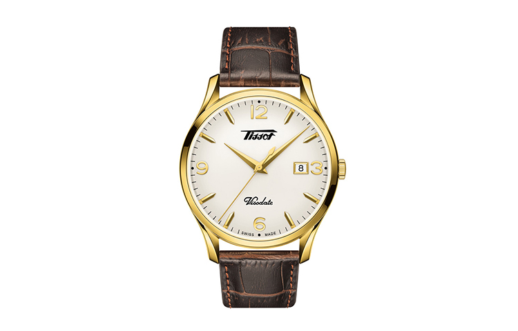 

TISSOT Мужские кварцевые часы серии Uitenda, 40 мм, белый циферблат, корпус из нержавеющей стали, кожаный ремешок