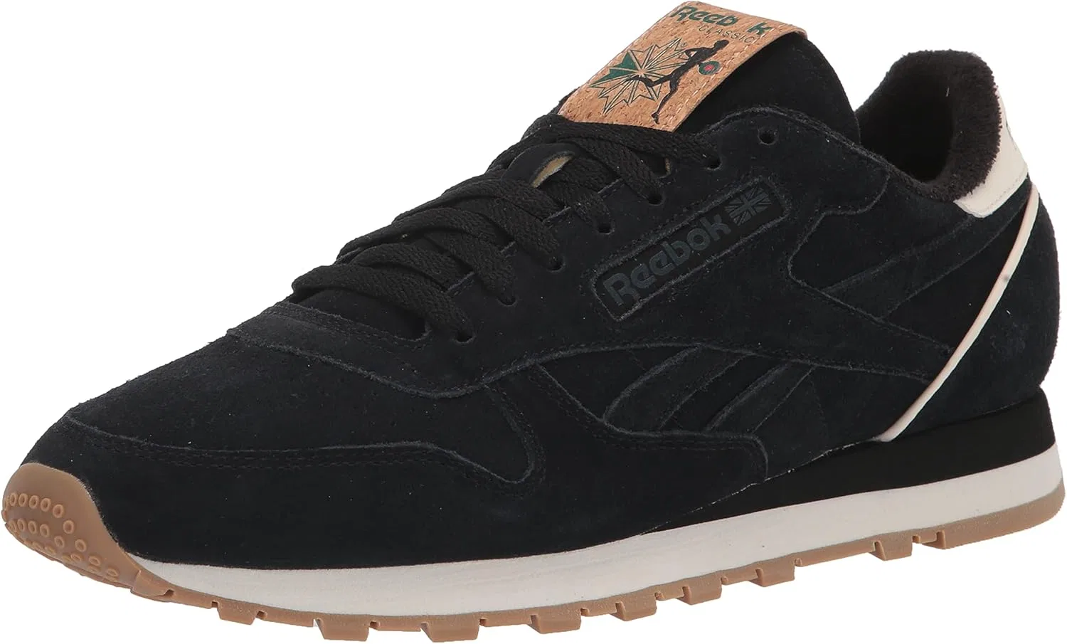 Кроссовки Reebok унисекс для взрослых, классические кожаные, винтажные, 2-Black Glen Green Gum