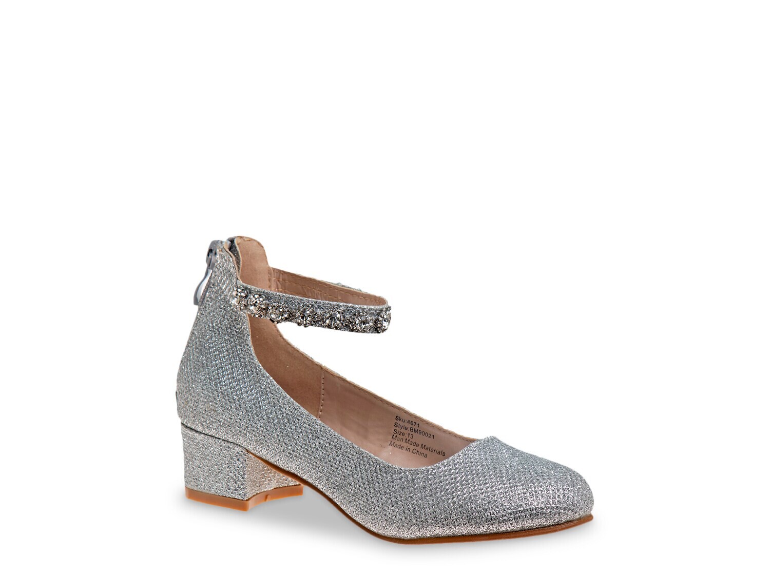 

Туфли детские Badgley Mischka Evie, серебряный металлик