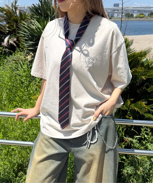 

Футболка с декором стразами Sedacle, цвет слоновая кость