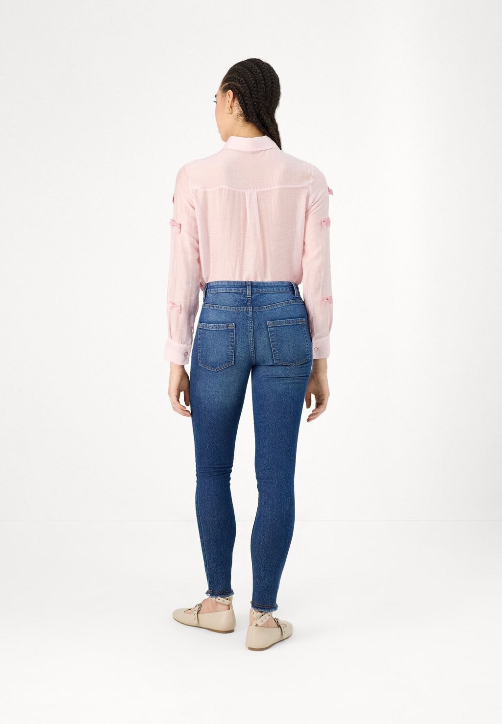 

Джинсы скинни ONLHUSH MID WAIST ONLY, темно-синий деним