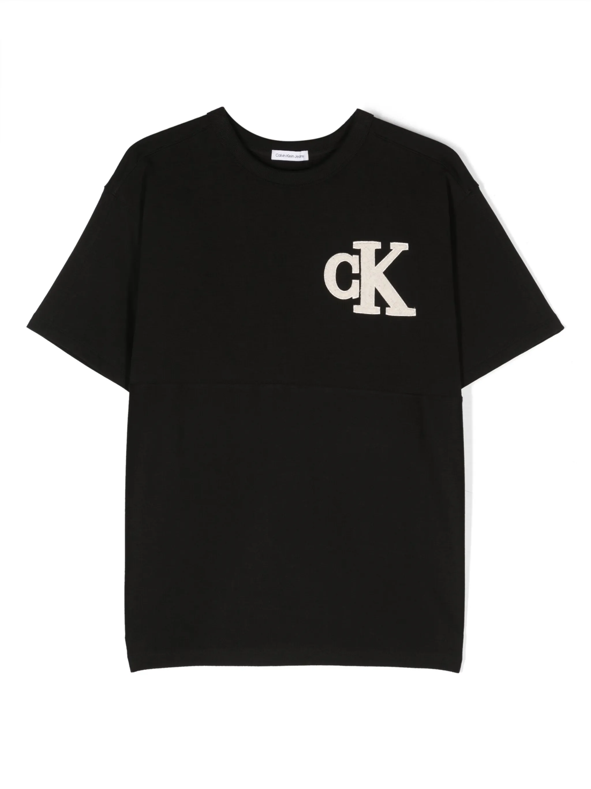 

Футболка с нашивкой-логотипом Calvin Klein Kids, черный