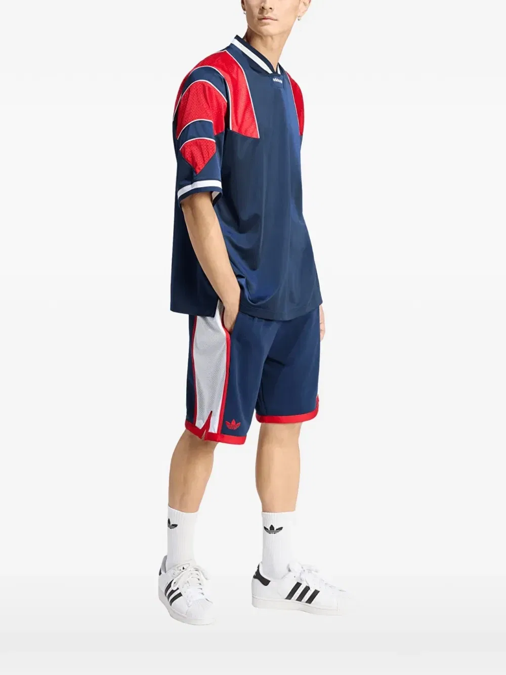 Футболка со вставками из сетки Adidas, синий