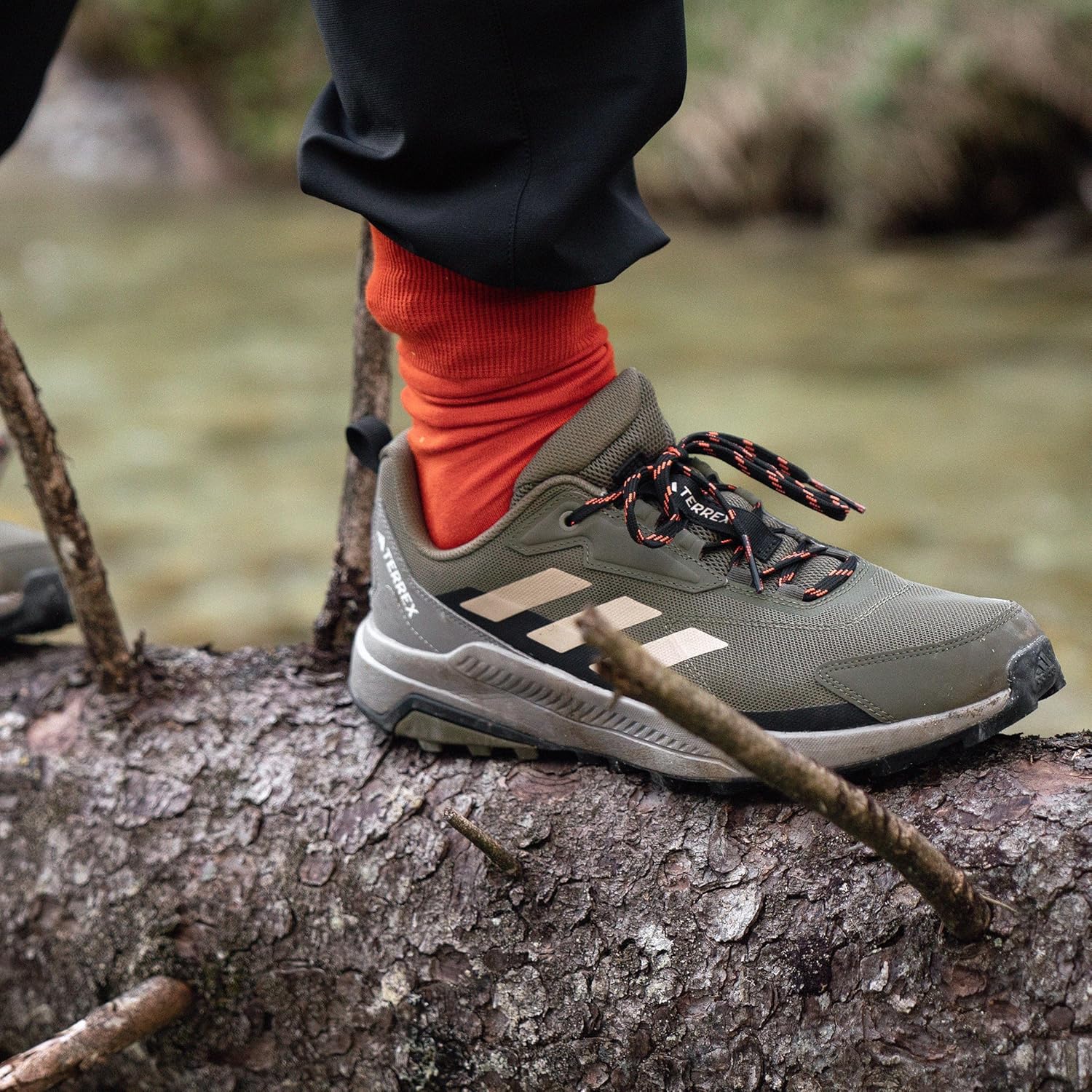 Мужские кроссовки для хайкинга Adidas Terrex Anylander, черный/бежевый/оливковый — фото 3