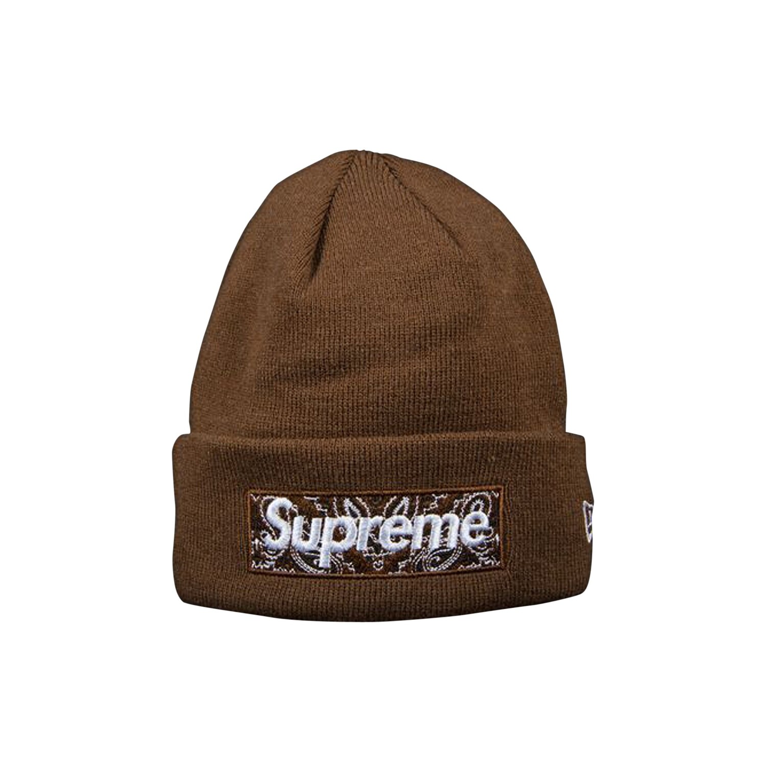 

Шапка-бини Supreme x New Era Bandana Box Logo, коричневая