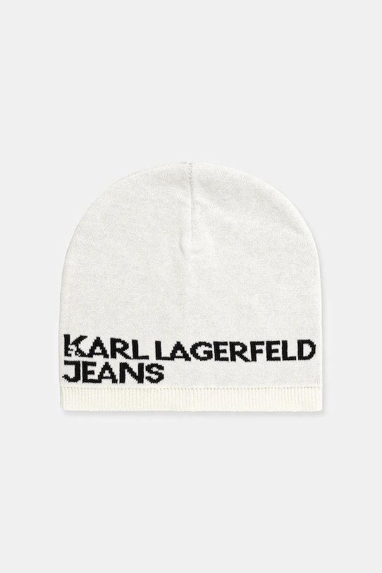 

Хлопковая шапка Karl Lagerfeld Jeans, бежевый