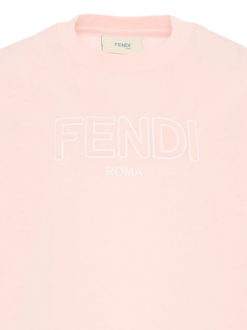 Футболка с логотипом Fendi Kids, розовый — фото 3