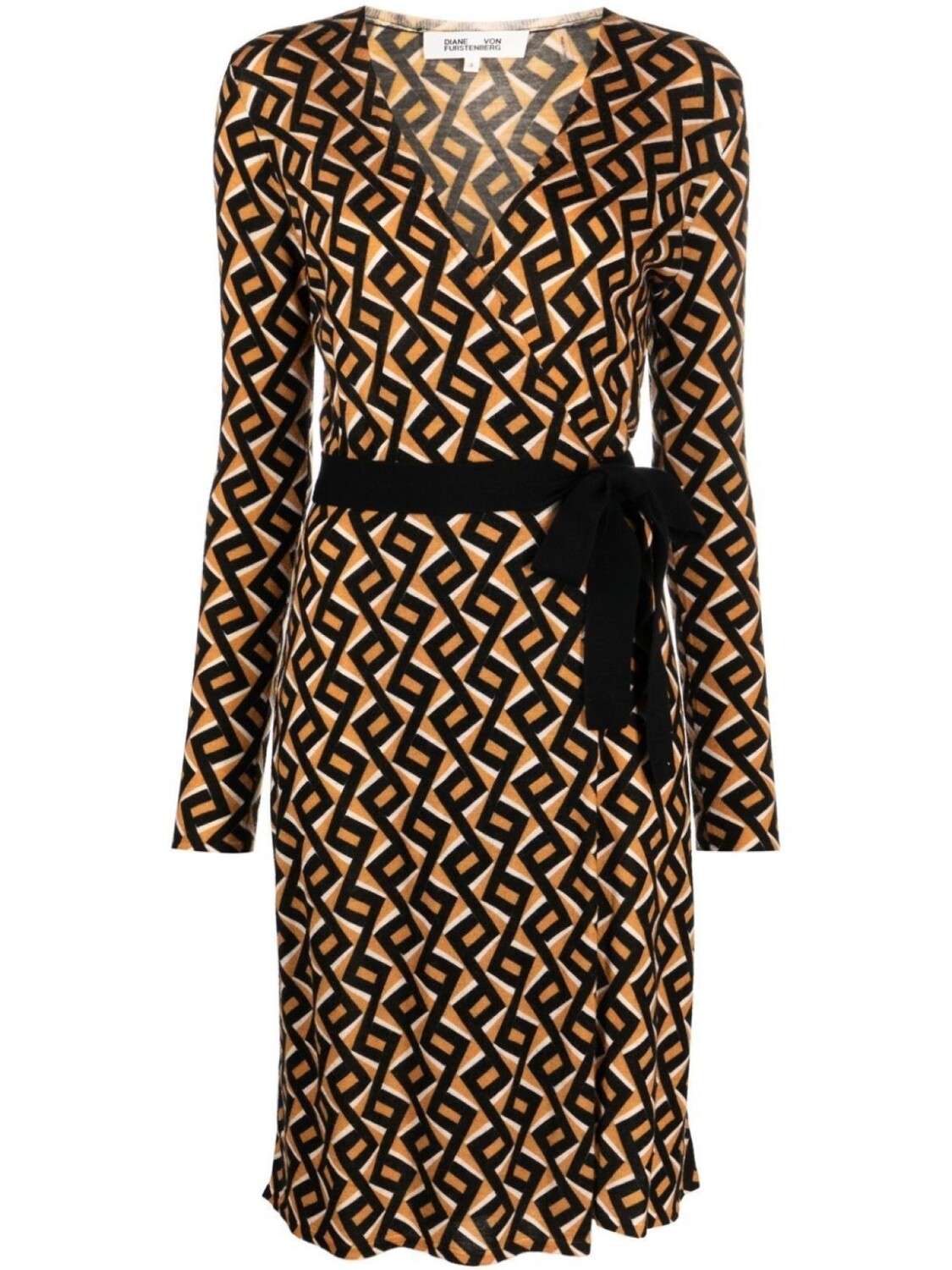 

Платье с запахом и принтом DVF Diane von Furstenberg, коричневый