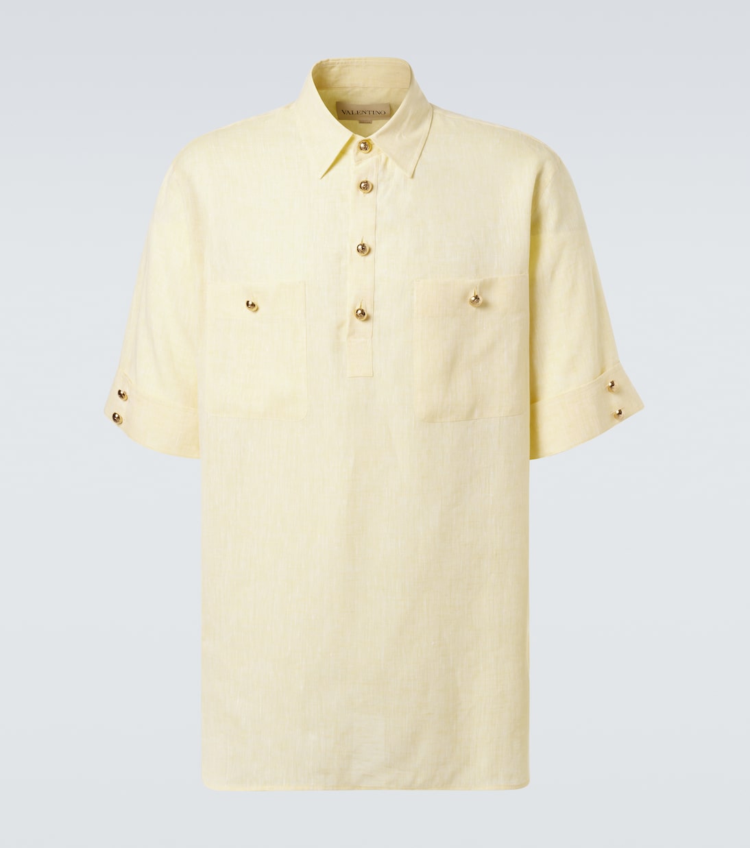 

Льняная рубашка Valentino, Lemon Cream