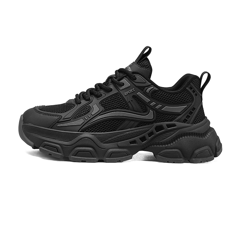 

Износостойкие дышащие низкие кроссовки для увеличения роста, мужские AD, Black Gray