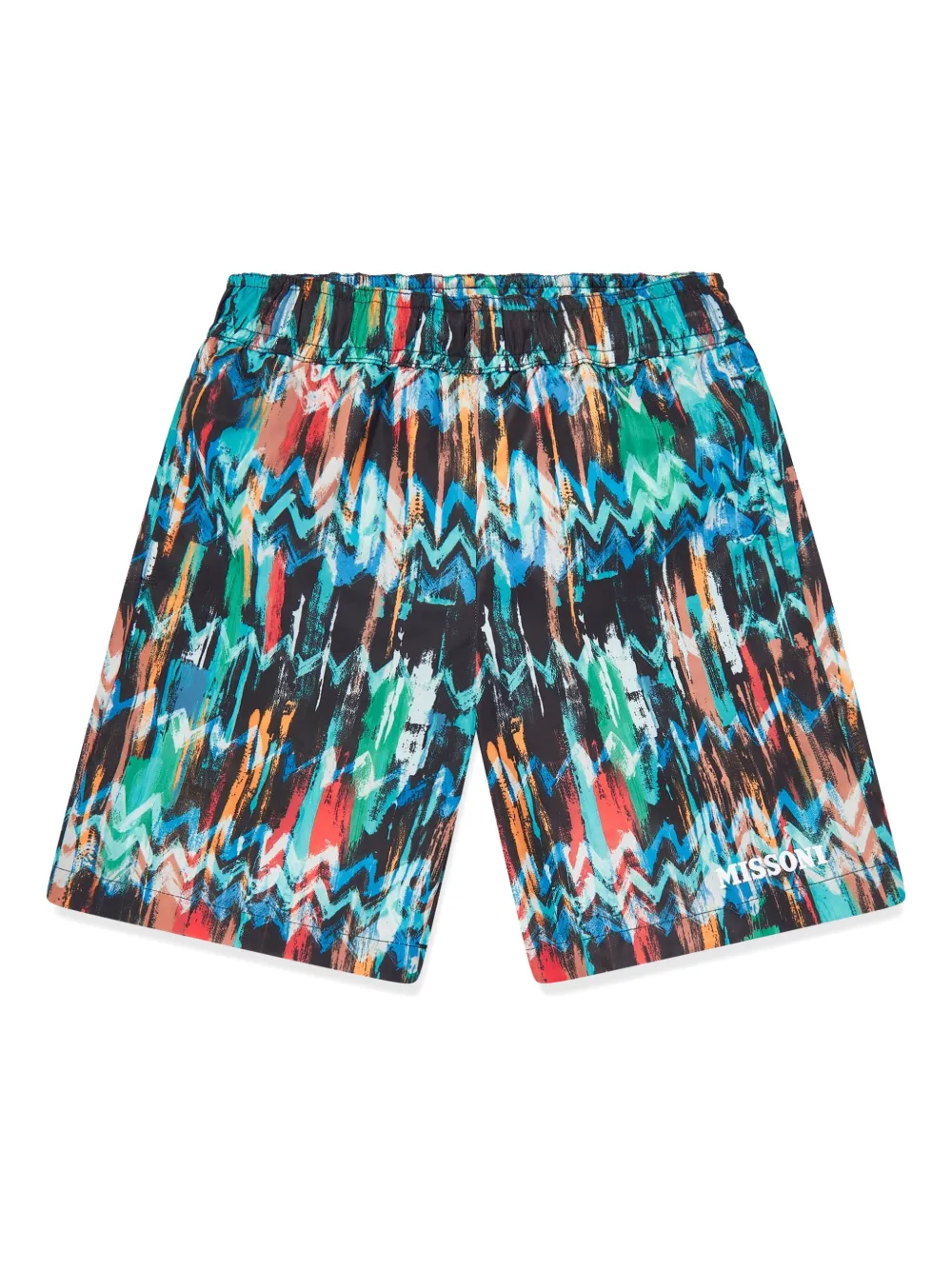 

Плавки-шорты с зигзагообразным принтом Missoni Kids, синий