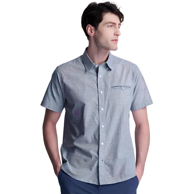 

Мужская рубашка с отворотом, средней длины Nautica, 41h haze синий