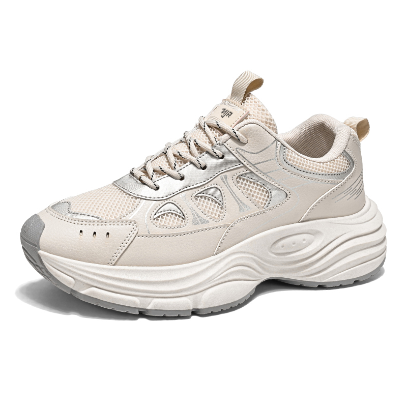 

NANJIREN Мужские низкие массивные кроссовки бежево-серые, цвет Beige Gray