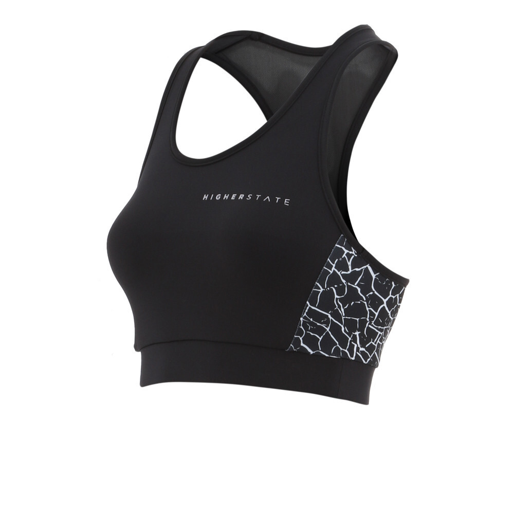 

Спортивный топ Higher State Panelled Longer Low Impact Crop, черный