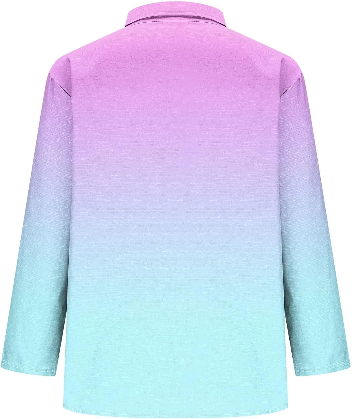 Блуза женская свободного кроя с длинным рукавом, Sky Light Blue — фото 4