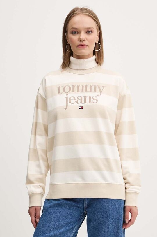 

Хлопковая толстовка Tommy Jeans, бежевый
