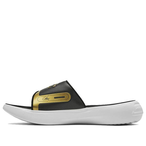 

Тапочки curry 6 black/gold Under Armour, черный