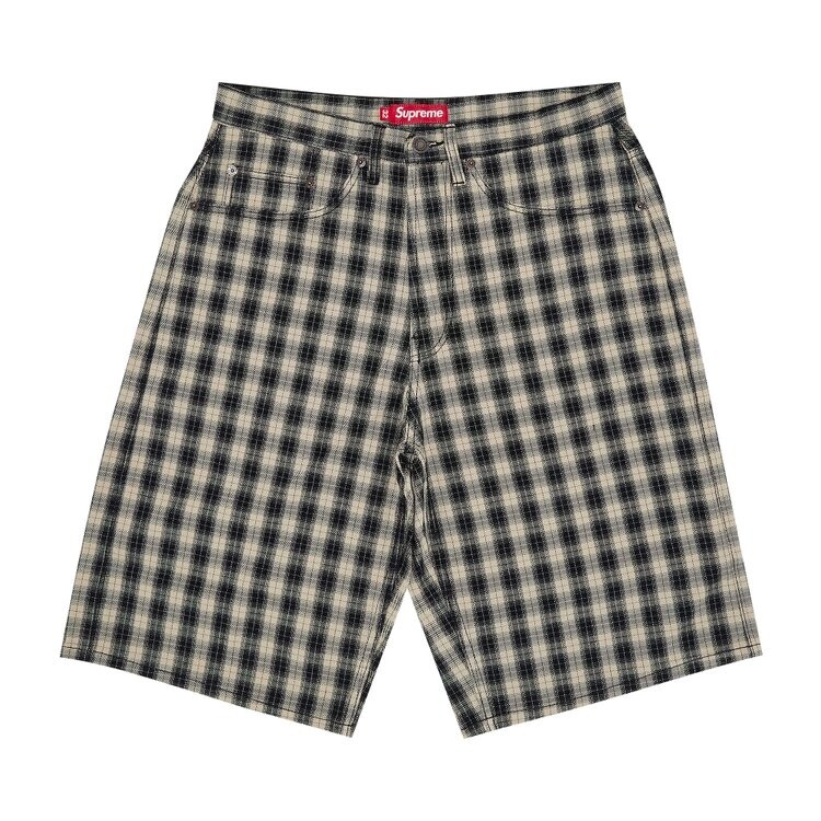 

Шорты Supreme Plaid Baggy Short, черный