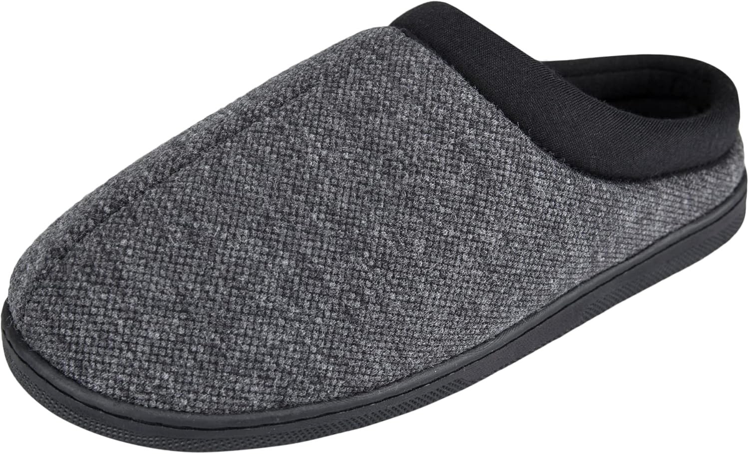 

Мужские войлочные тапочки Hanes с подошвой из пены с эффектом памяти для дома и улицы, черный