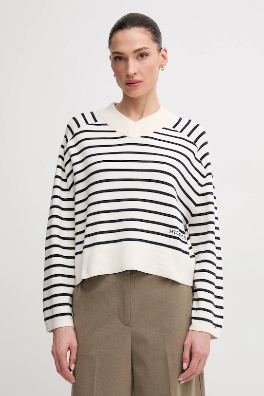 

Хлопковый свитер Tommy Hilfiger, бежевый