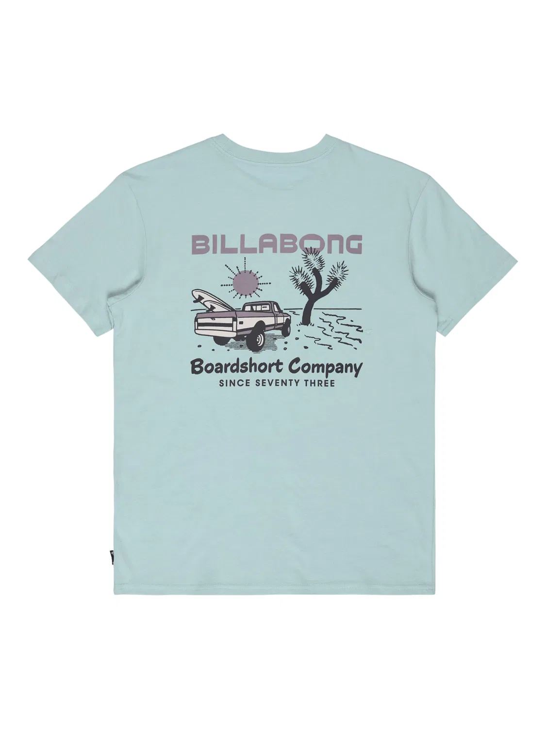 Футболка Billabong Tailgating светло-голубого цвета — фото 2