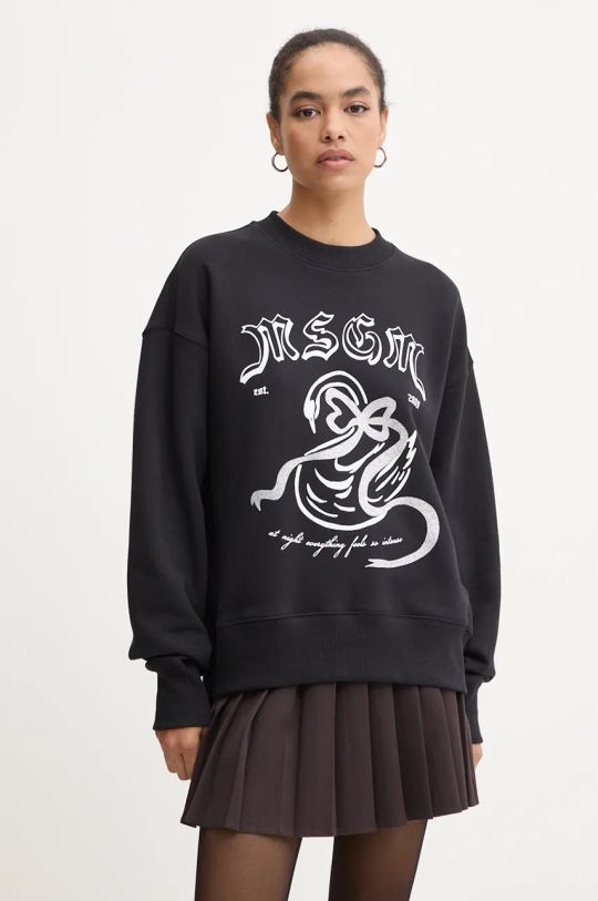 

Хлопковая толстовка Msgm, черный