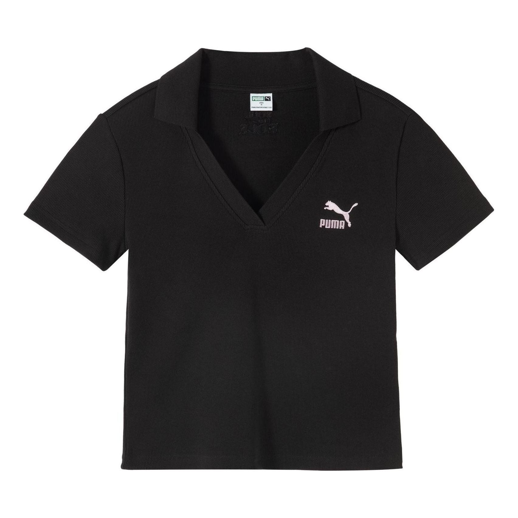 

Поло (WMNS) PUMA Logo Polo Shirt 'Black' 626863-01, черный