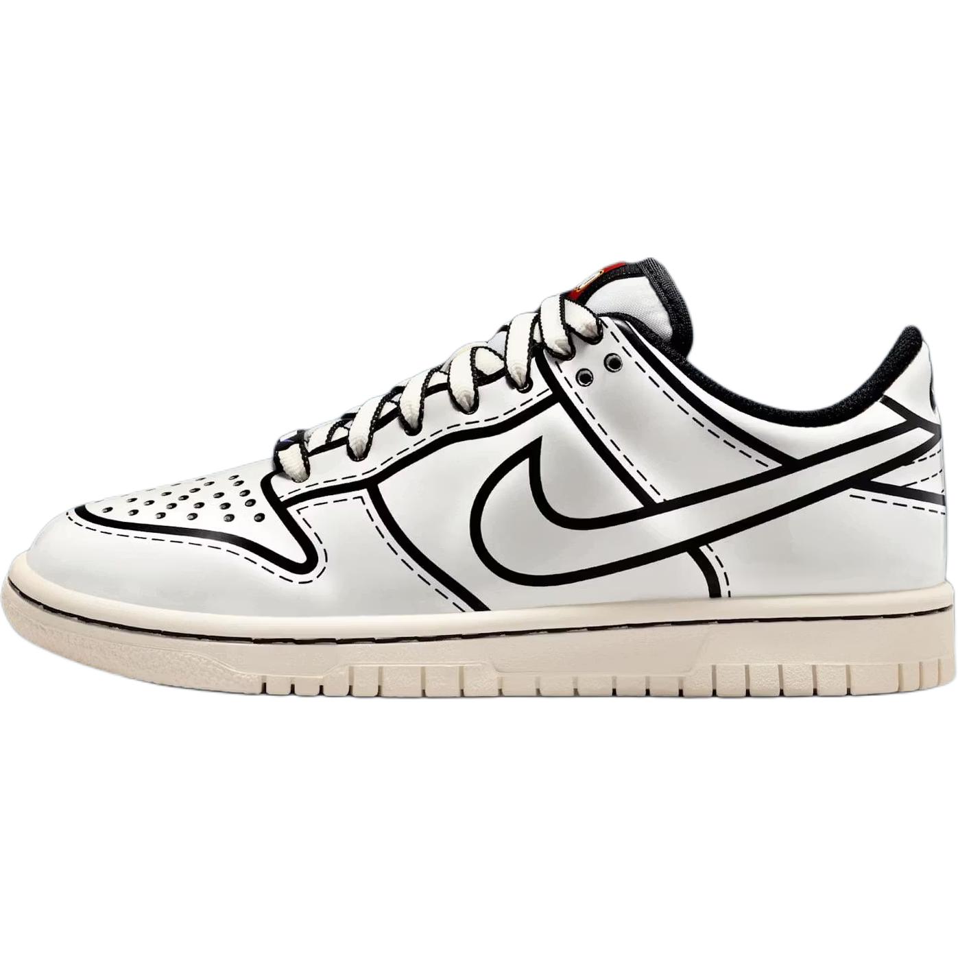 Nike Детские кроссовки для скейтбординга LEGO x Dunk, устойчивые к истиранию, черные, белые, для детей от 3 до 7 лет — фото 2