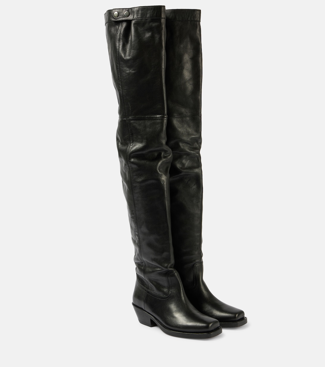Кожаные сапоги Amati до колена Isabel Marant, черный