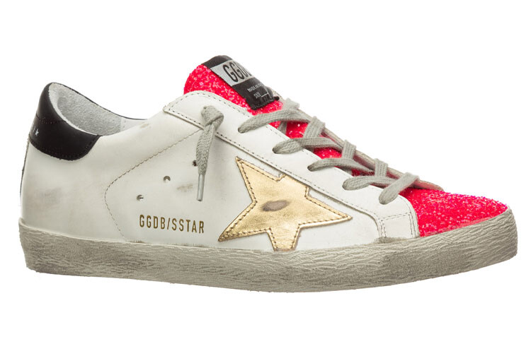 Кроссовки Golden Goose Super-Star женские, белый / красный — фото 3