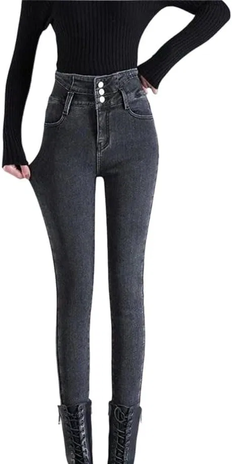 Джинсы утепленные флисом Women Thermal, Gray