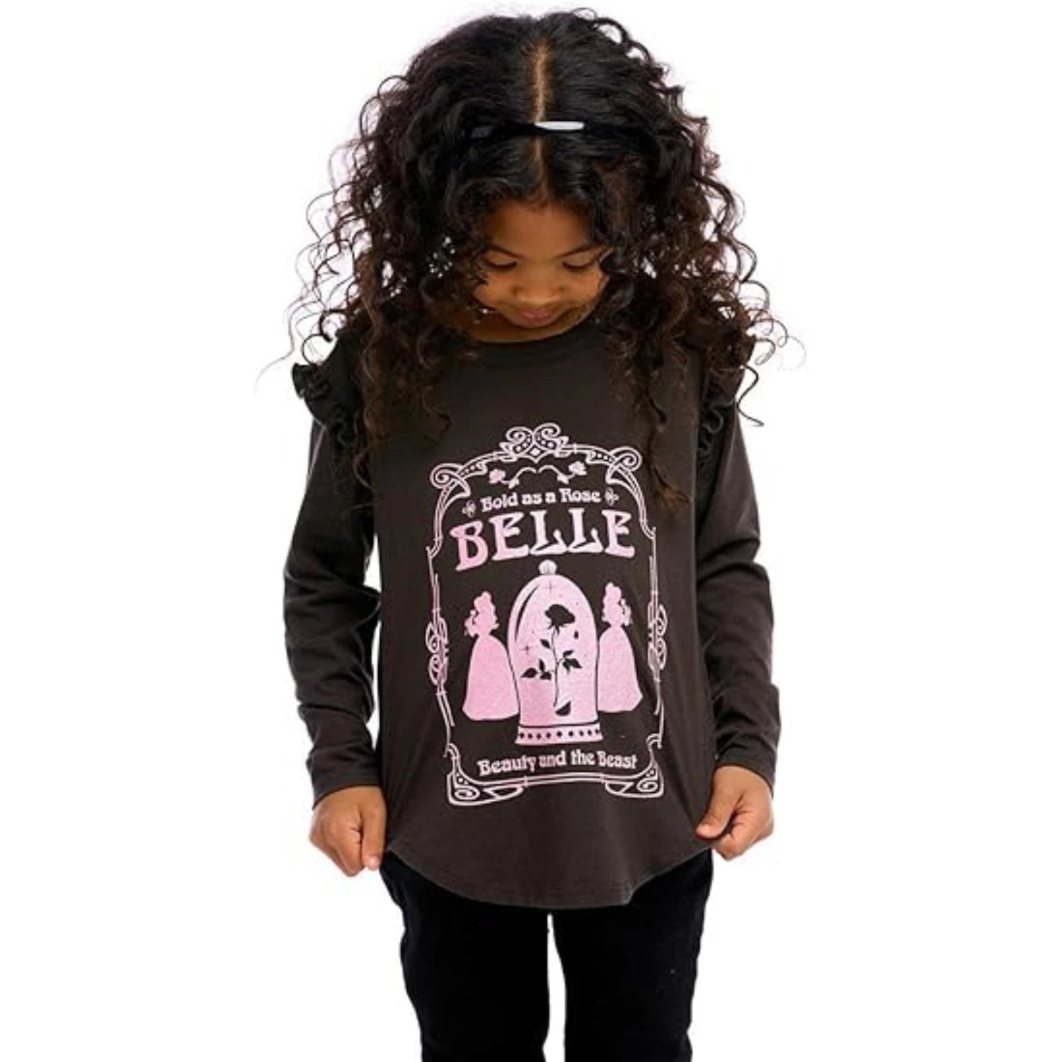 

Детская футболка Girls Chaser "Красавица и чудовище: Зачарованная роза", черная, с графическим принтом, RED583, Черный, Детская футболка Girls Chaser "Красавица и чудовище: Зачарованная роза", черная, с графическим принтом, RED583