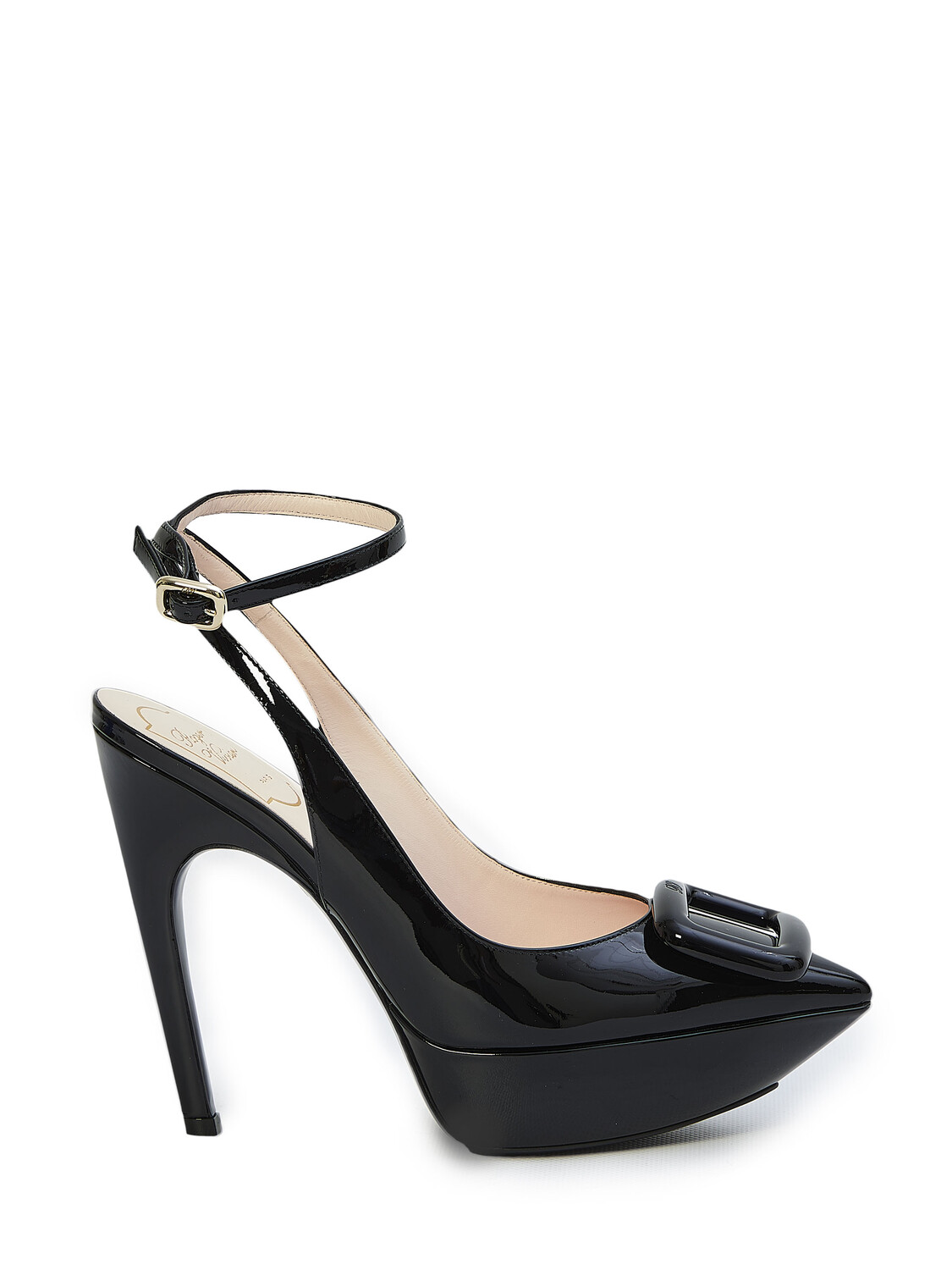 

Туфли Roger Vivier Choc Buckle Sling Back, черный