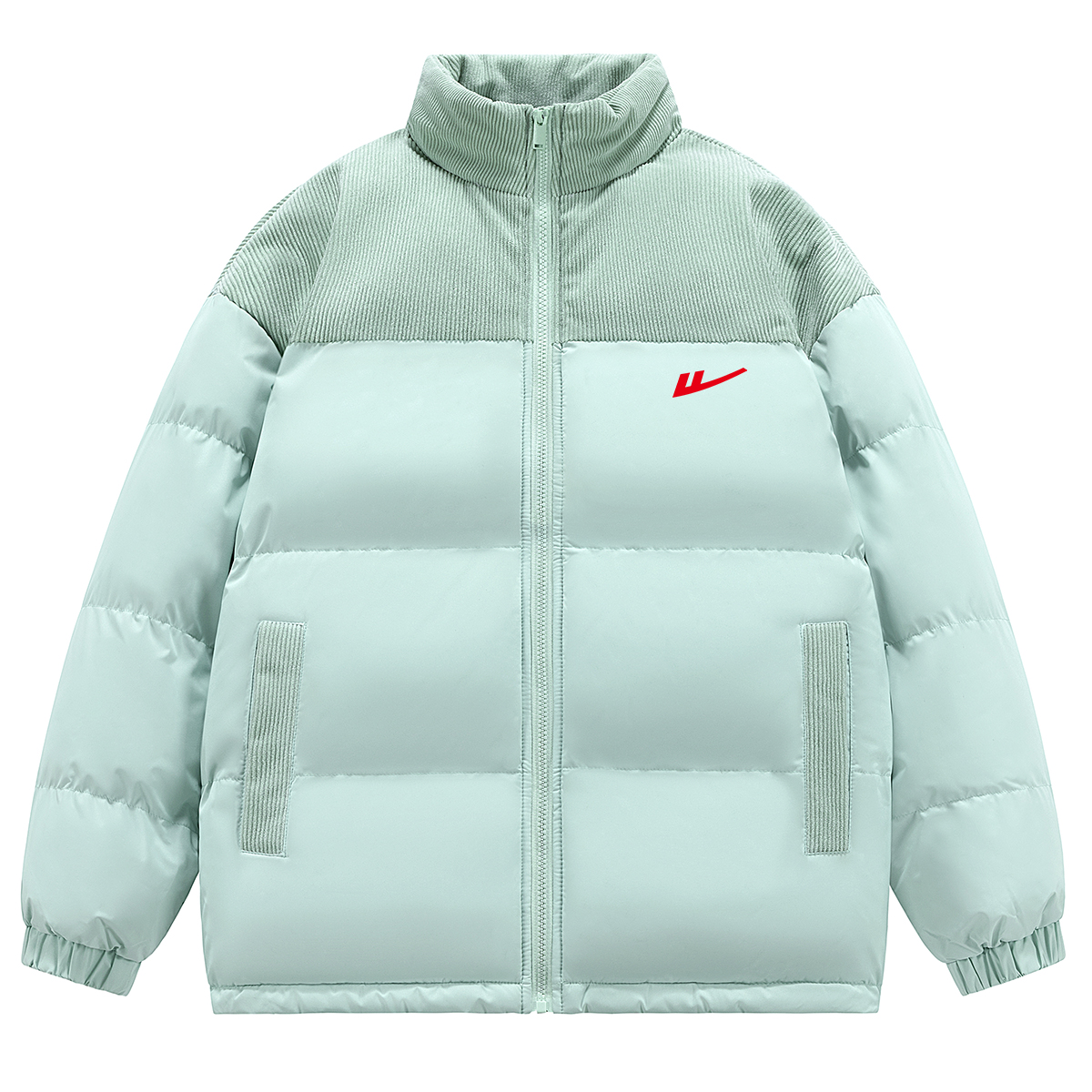 

Пуховик Unisex Stand Collar утепленный стеганый WARRIOR, светло-cyan